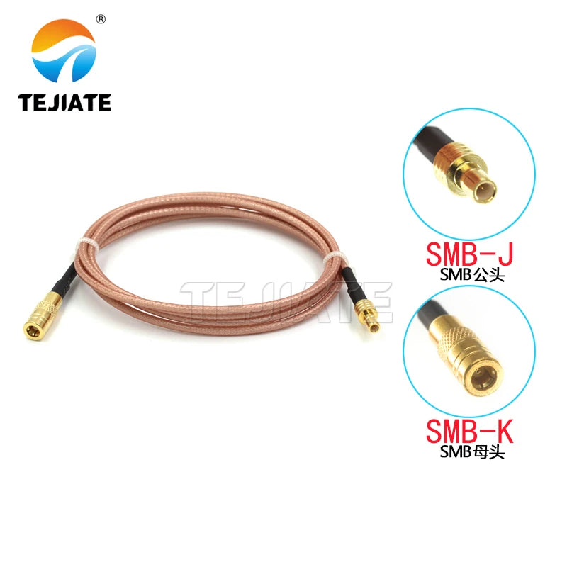 1PCS SMB to SMB SMB-JJ SMB-JK extension line SMB male female RF RF extension line RG316 adapter line impedance 50 ohms