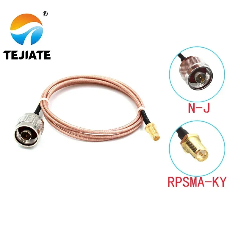 1PCS TEJIATE Adapter Cable RPSMA To N Type RPSMA-KY Convert N-J 8-90CM 1M 1.5M 2M Length Connector RG316 Wire