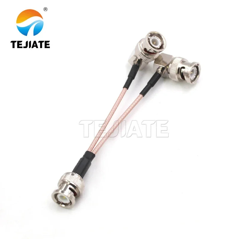 BNC male female to two BNC adapters 10cm RG316 cable