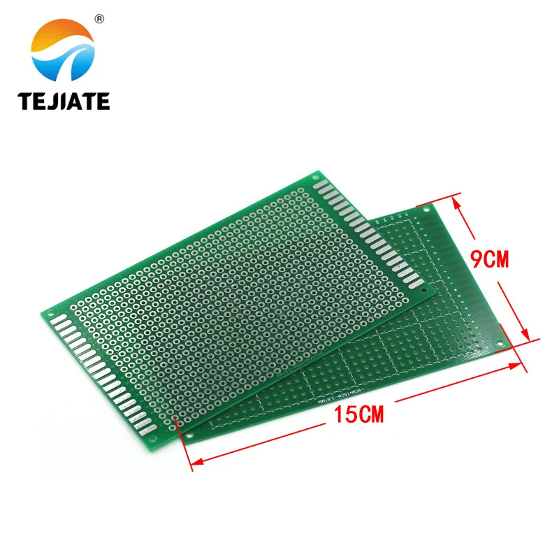 PCB circuit board universal board single-sided tin spray green oil glass fiber experimental board hole board welding 9*15