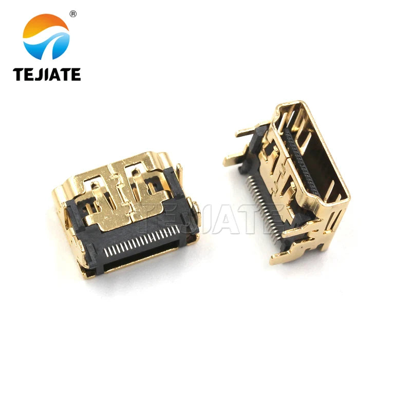 HDMI high-definition connector male splint female seat ordinary gold-plated 19P1.6 splint male HDMI plug