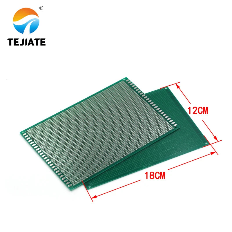 PCB circuit board universal board single-sided tin spray green oil glass fiber experimental board hole board welding 9*15