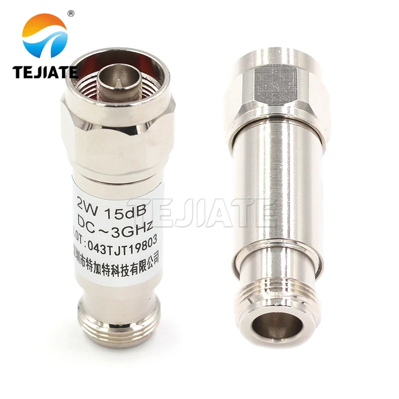1PCS 2W N type N-JK RF Coaxial Attenuator 1-30DB Male to Female Nickel Plated Adapter