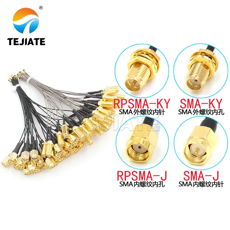1PCS RF Antena UFL Seat to SMA external screw internal hole mini network card interface 0.81 line