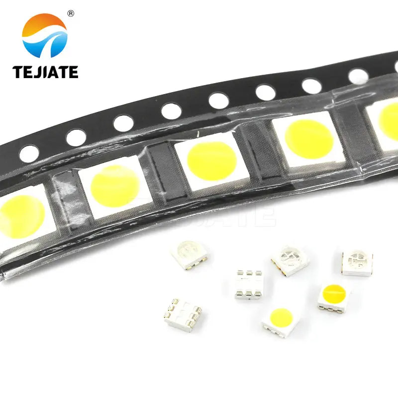 50PCS 1Lot 5050 Bright LED Light Beads Red Green Blue Yellow White Warm White RGB 3 Colors Emitting Diode Electronic DIY Kit