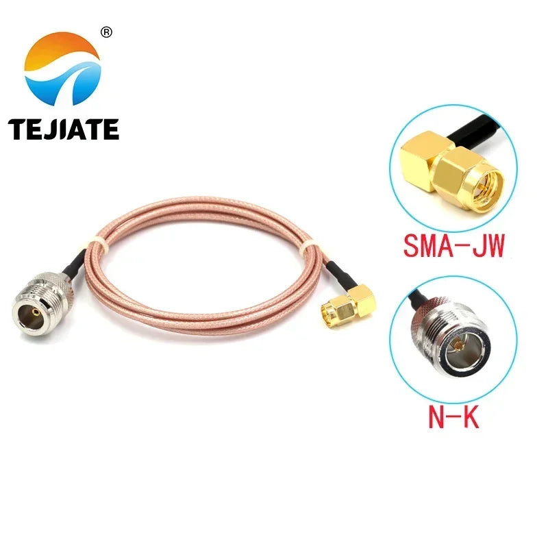 1PCS TEJIATE Adapter Cable BNC To SMA Type N-K Convert SMA-JW 8-90CM 1M 1.5M 2M Length Connector RG316 Wire