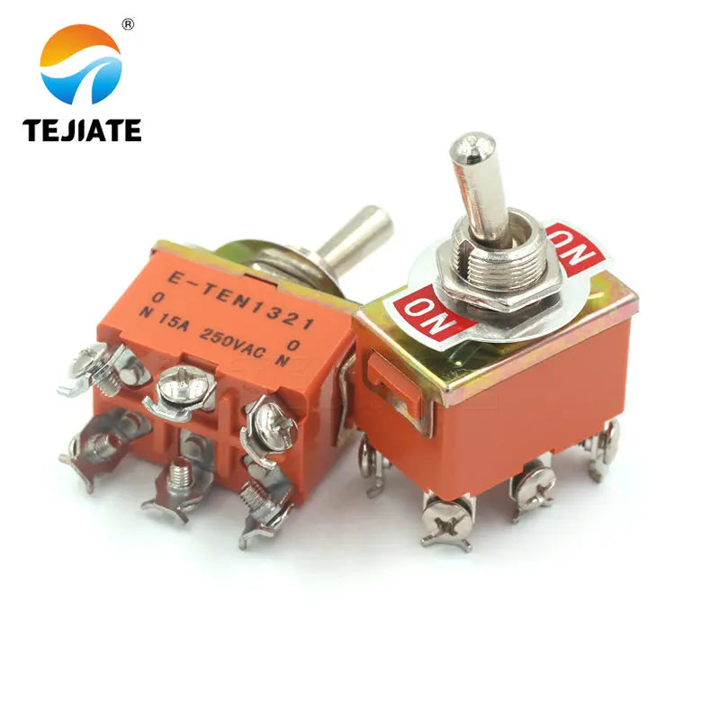 Power Switch E-TEN1321 15A 250V AC 6PIN ON-OFF 12mm Toggle / Rocker