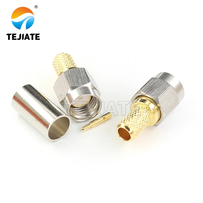 1PCS SMA-J/JB/JW Stainless Steel High Frequency for RG58/RG142 Wiring Semi-flexible Stell Unwired Connector