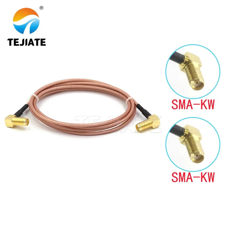 1PCS TEJIATE Adapter Cable SMA To SMA Type SMA-KW Convert SMA-KW 8-90CM 1M 1.5M 2M Length Connector RG316 Wire