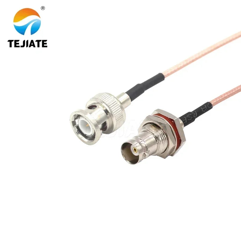 1PCS TEJIATE Adapter Cable BNC To BNC Type BNCJ Convert BNCK 8-90CM 1M 1.5M 2M Length Connector RG316 Wire