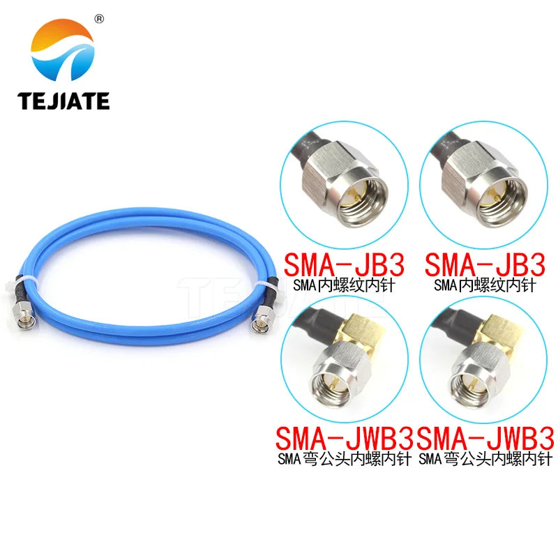 1PC SMA to SMA stainless steel adapter SMA-JJ RF connection jumper RG141/RG402 semi flexible high-frequency testing feeder