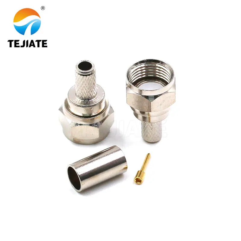 1PCS F-J/JW/KY Imperial F Type RF Coaxial Connector Male and Female Elbow Nikel/Gold Plated Adapter Plug