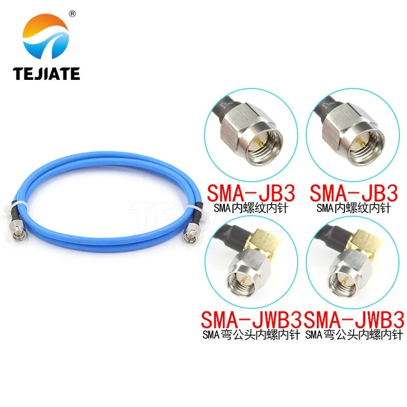 1PC SMA to SMA stainless steel adapter SMA-JJ RF connection jumper RG141/RG402 semi flexible high-frequency testing feeder
