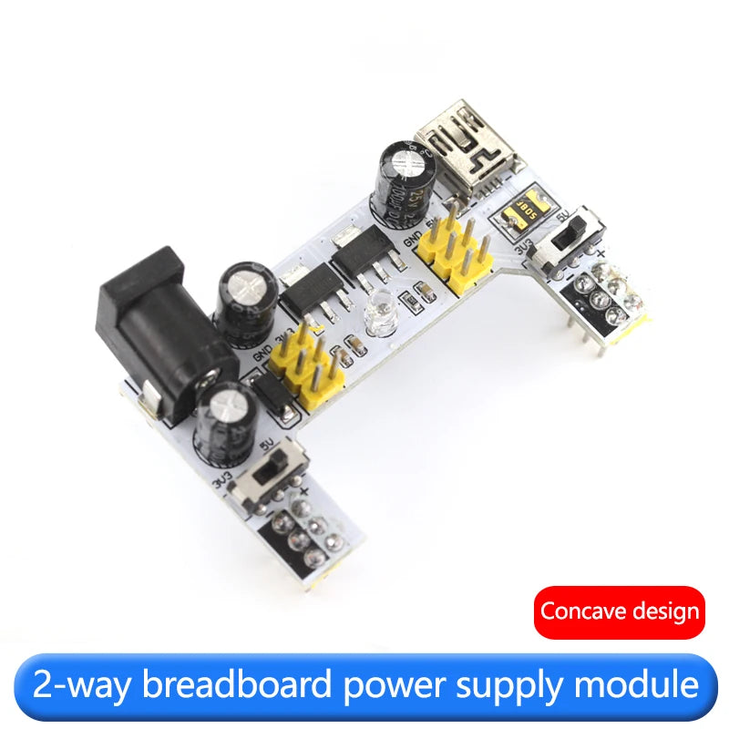 Breadboard power module 2-way breadboard module compatible with 5V/3.3V DC voltage regulator module power module