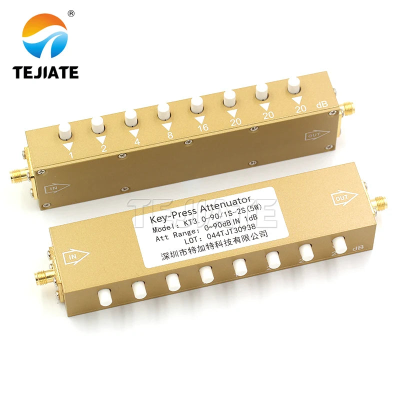 1PCS SMA N-type RF button adjustable key signal attenuator 0-30dB 0-60dB 0-90dB step 5W 10W high power 0-4GHz
