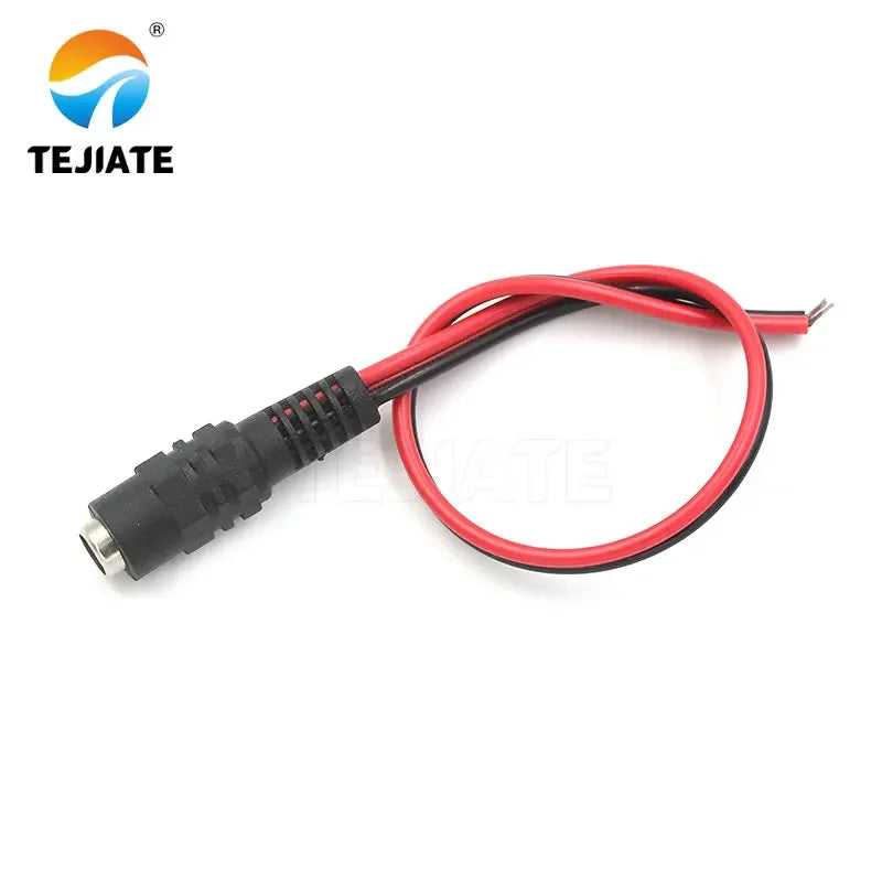 2PCS 12V Female Head Line Male Head DC5.5*2.1 Connection Line Plug Connector Monitoring Power Cord 24V One Minute Drag Two Three