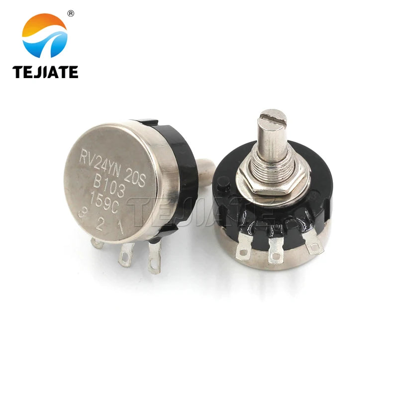 RV24YN20S carbon film potentiometer 1K 2K 10K 100 500K single turn carbon film potentiometer adjustable resistance