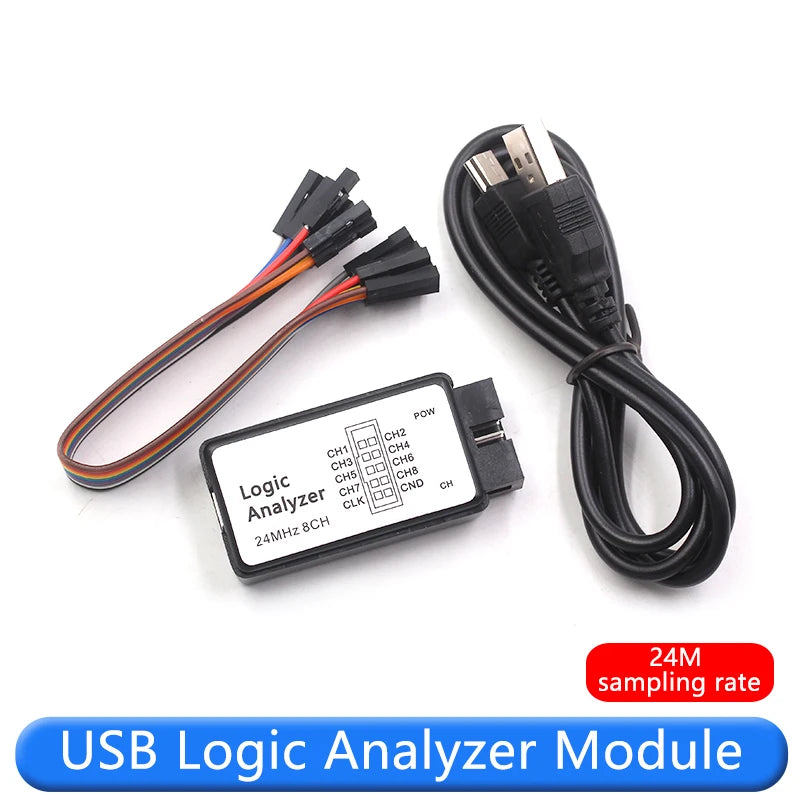 USB Logic Analyzer MCU ARM FPGA Debug Tool 24M Sampling 8 Channels Conversion Module