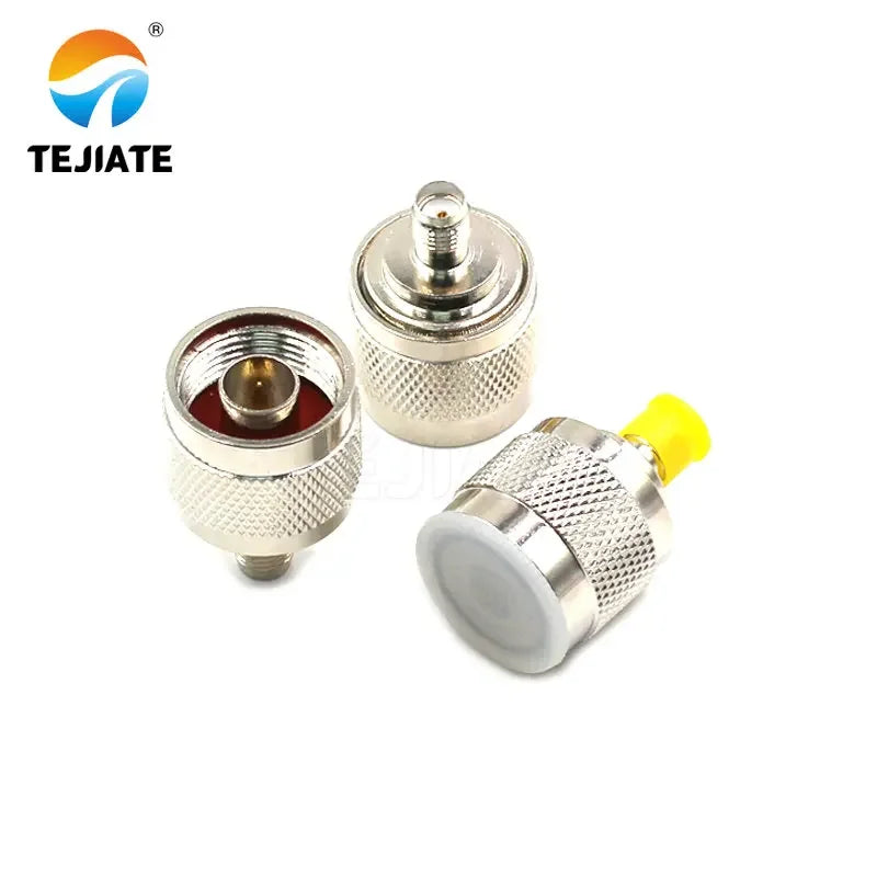 2PCS High RF Coaxial Connector N/SMA-JK Adapter N Male to SMA Female Header Nickel-Plated