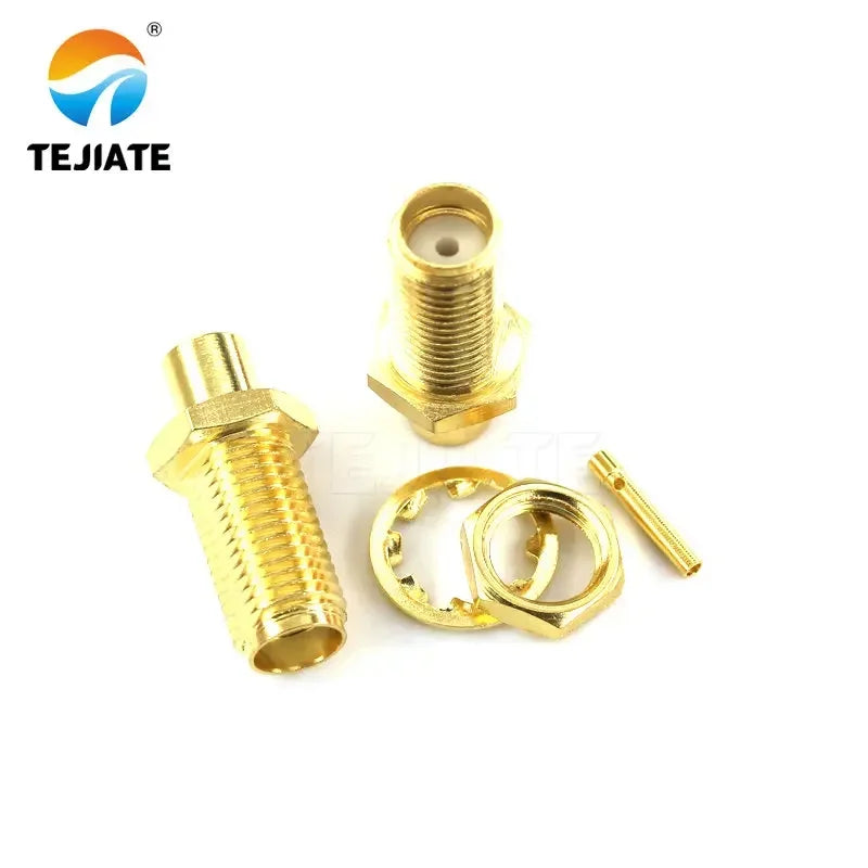 1PCS SMA RPSMA N Connector Male Header Srtaight/Bent Header Half Flexible Steel Welding Adapter Match For RG141/402