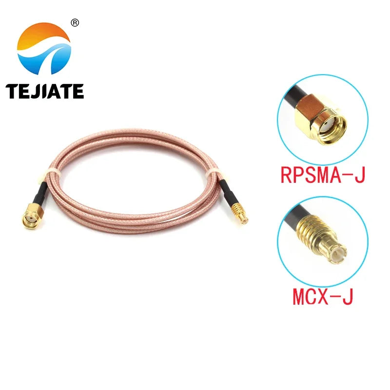 1PCS TEJIATE Adapter Cable MCX To SMA MCX-J Convert RPSMA-J 8-90CM 1M 1.5M 2M Length Connector RG316 Wire