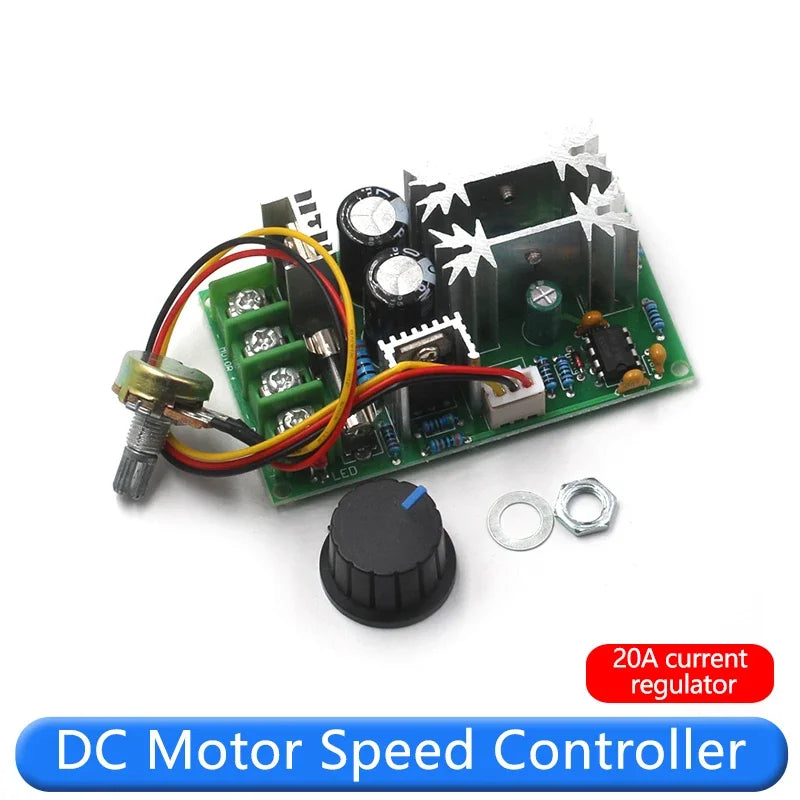 DC motor speed controller 12V 24V 36V 48V high-power driver module PWM controller 20A current regulator