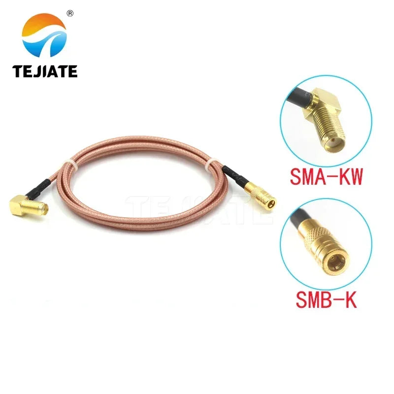 1PCS TEJIATE Adapter Cable SMB To SMA Type SMBK Convert SMAKW 8-90CM 1M 1.5M 2M Length Connector RG316 Wire