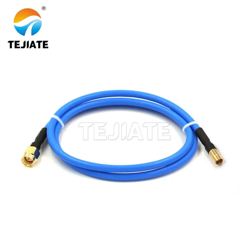 1M RG141 MCX to MCX SMA to MCX Male/Female Blue Semi-flexible Cable