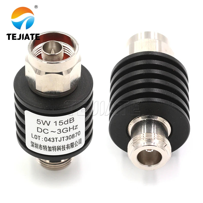 1PCS N-JK 5W RF Coaxial Male and Female Attenuator Frequency Fixed Connector 1DB to 40DB