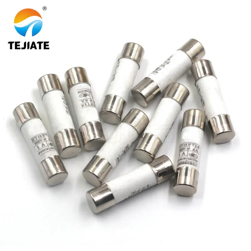20pc/lot R015 Ceramic Fuse Cylindrical fusible fusivel tube 500V 0.5A-32A Low Voltage 10mm*38mm Electrical Equipment Supplies