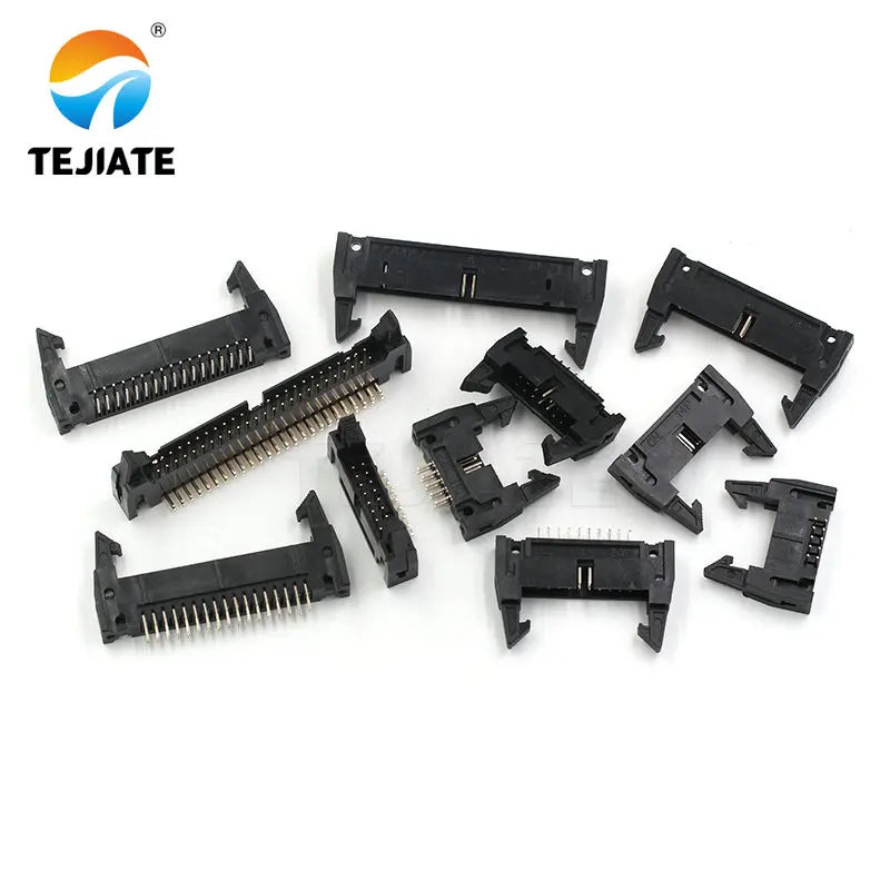 5PCS simple horn socket straight pin/curved pin spacing 2.54mm DC2-10P/14P/16P/20P/26P/30P/34P/40P/50P/hook buckle