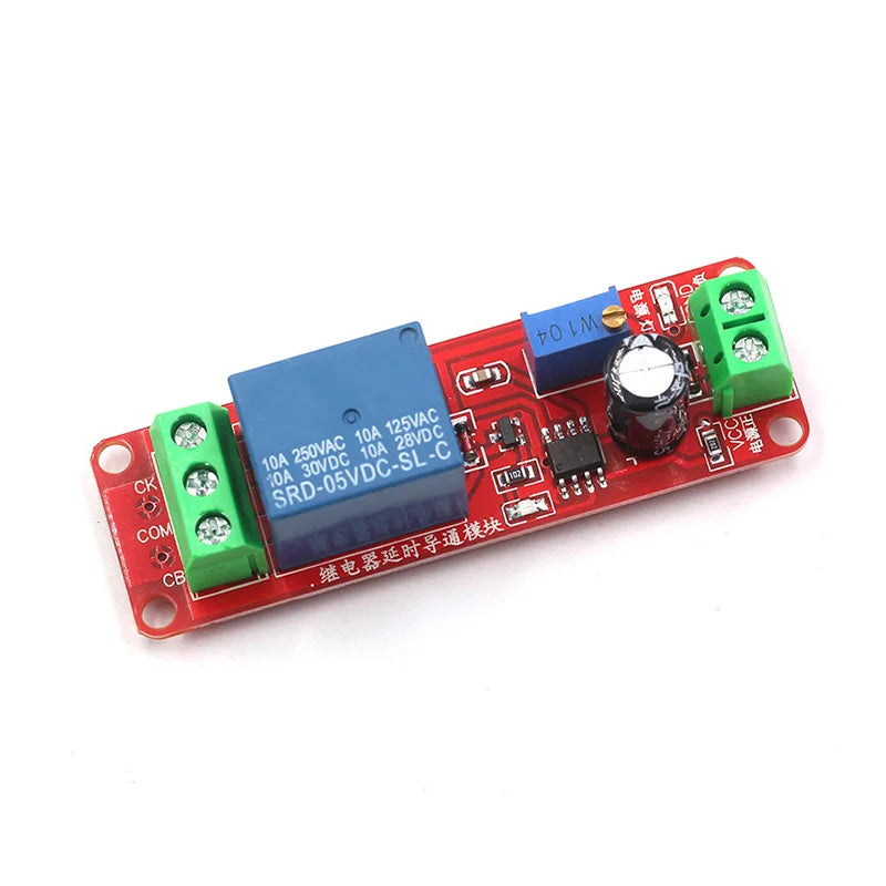12V Delay Disconnect Relay Module 1 On Switch 5V Delay Adjustable (1-10 seconds)