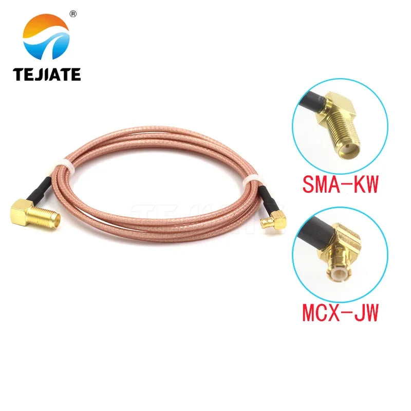 1PCS TEJIATE Adapter Cable MCX To SMA Type MCXJW Convert SMAKW 8-90CM 1M 1.5M 2M Length Connector RG316 Wire