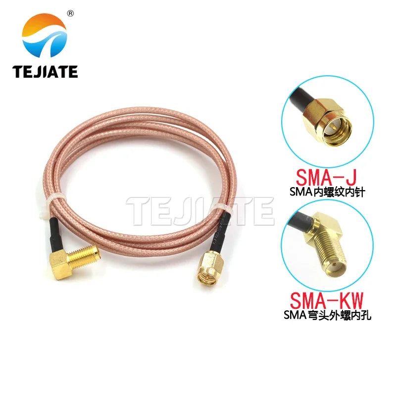 1PCS SMA RF adapter cable RG316 extension cable male head inner pin to SMA bent female head inner hole/pin SMA-JKW