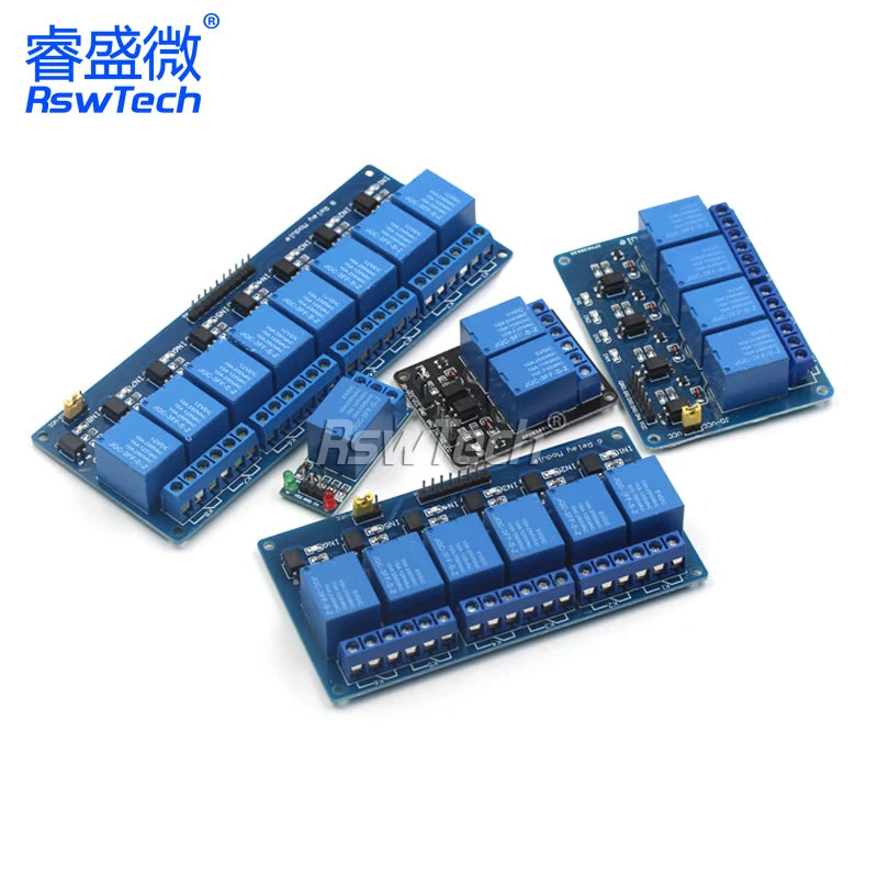 5V/12V 1 2 4 6 8 channel relay module with optocoupler. Relay Output 1 /2 /4 /6 / 8 way relay module 12V blue