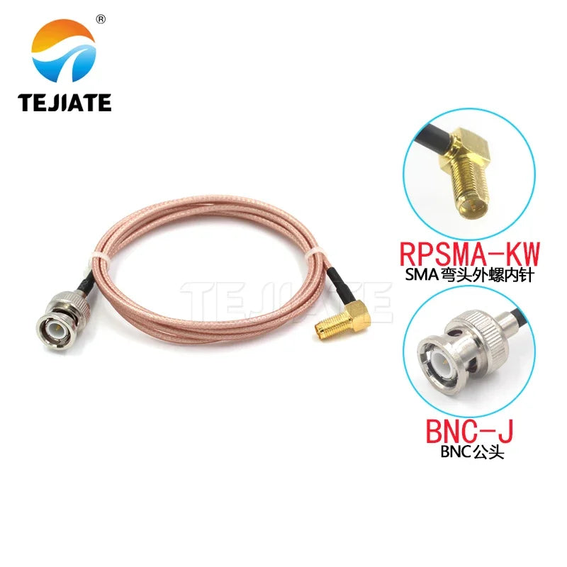 1PCS TEJIATE Adapter Cable BNC To RPSMA Type BNC-J Convert RPSMA-KW 8-90CM 1M 1.5M 2M Length Connector RG316 Wire