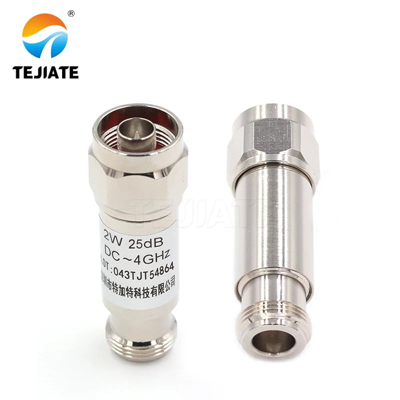 2W N-type DC-4GHz N-JK Coaxial Attenuator - 1~40 dB High-Power RF Attenuator Communication & Broadcasting Equipment Low Noise