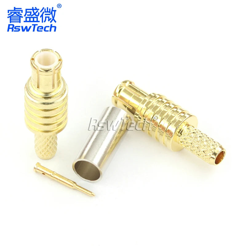 5PCS RF Connector MCX-J-JW-K-1.5 Right Angle Elbow Inner Pin/Hole Male Head No Wire