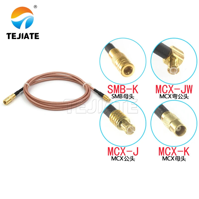 1PCS SMB female to MCX male female adapter cable MCX-JW MCX-J MCX-K to SMB-K connection cable RF RF cable RG316 coaxial line