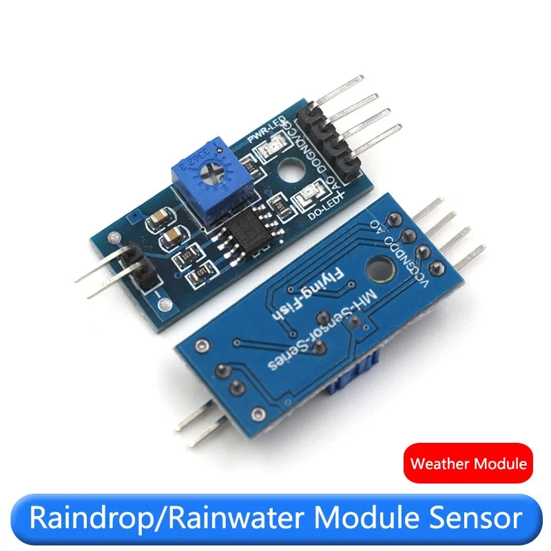 Raindrop Sensor Module Type Raindrop sensor module sensor rain sensing weather water level display ...