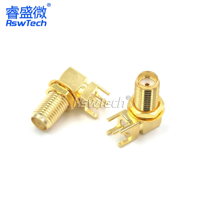 1PCS SMA-KE Connerctor SMA-KWE Adapter Straight /Bent Header Square/Skew Foot Base male female PCB connector