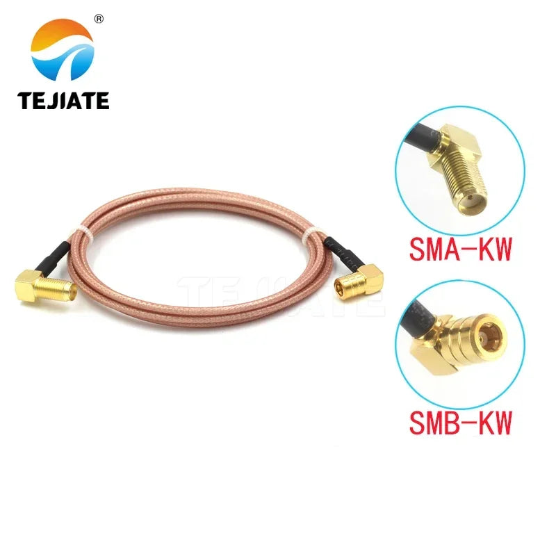 1PCS TEJIATE Adapter Cable SMB To SMA Type SMBKW Convert SMAKW 8-90CM 1M 1.5M 2M Length Connector RG316 Wire
