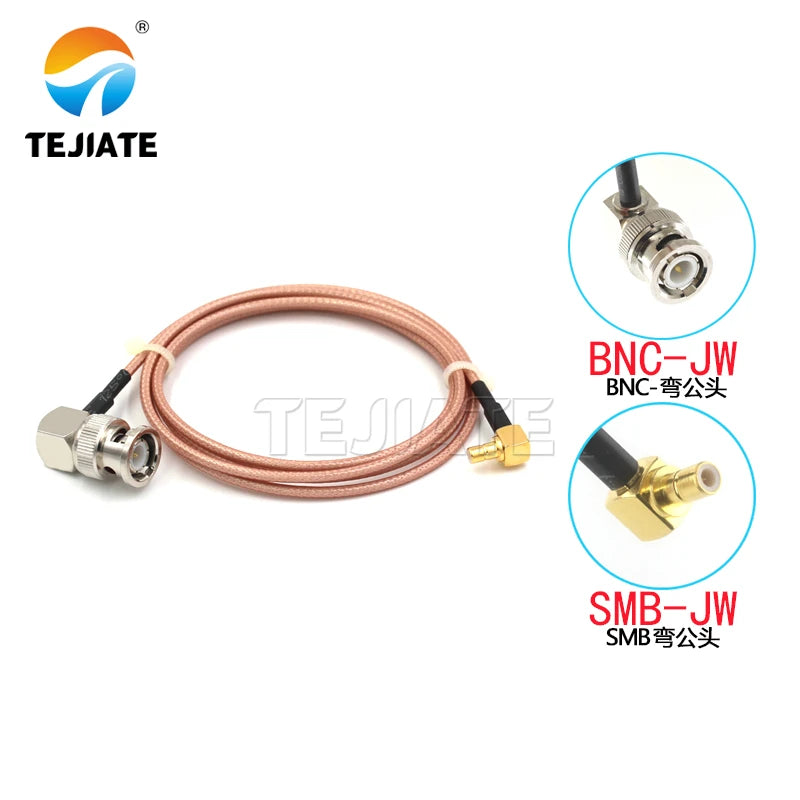 1PCS BNC bent male to SMB bent male female adapter wire SMB-JW SMB-KW to BNCD-JW RF wire RG316 coaxial impedance 50 ohms