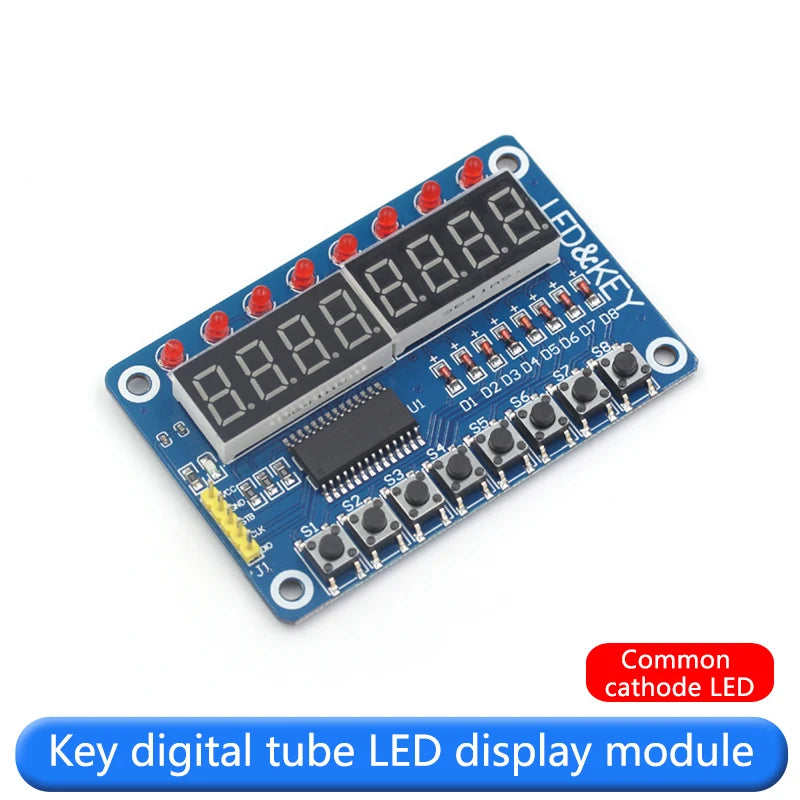 TM1638 key digital tube LED display module 8-bit digital tube LED\key electronic module