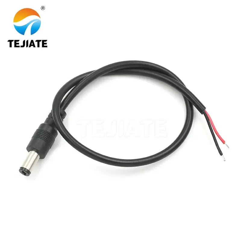 2PCS 12V female head line male head DC5.5*2.1 connection line plug connector monitoring power cord 24V one minute drag two three