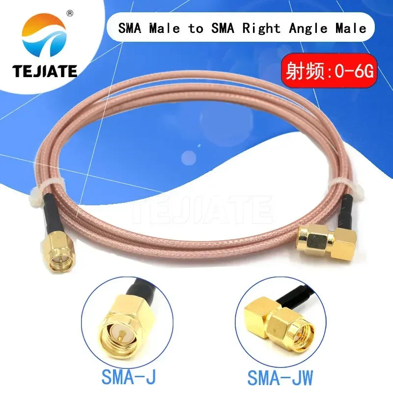 SMA Male To SMA Right Angle Male Plug Jumper Pigtail Cable RG316