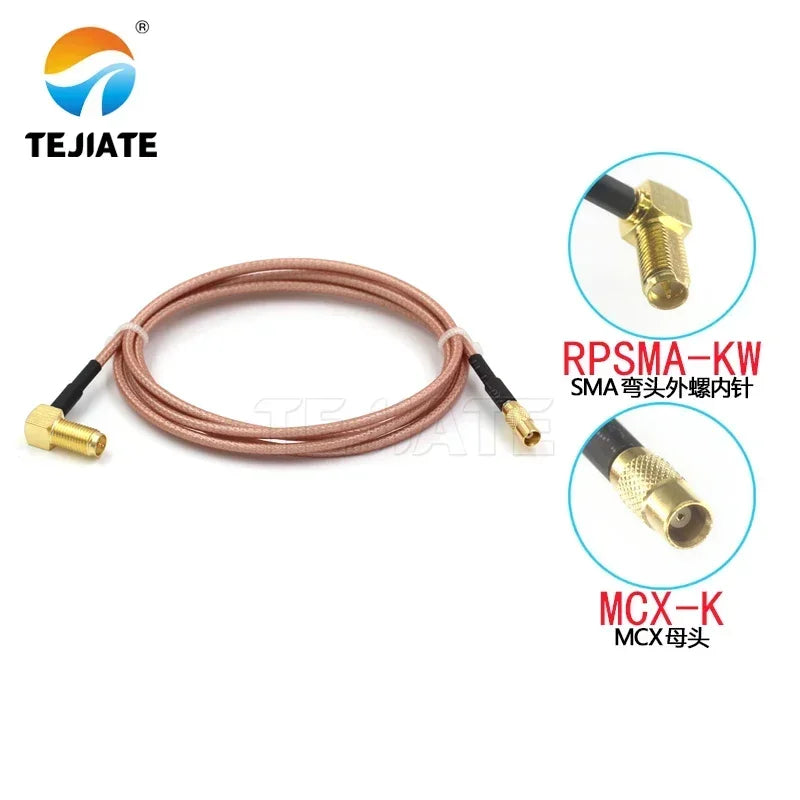 1PCS TEJIATE Adapter Cable MCX To RPSMA Type MCX-K Convert RPSMA-KW 8-90CM 1M 1.5M 2M Length Connector RG316 Wire