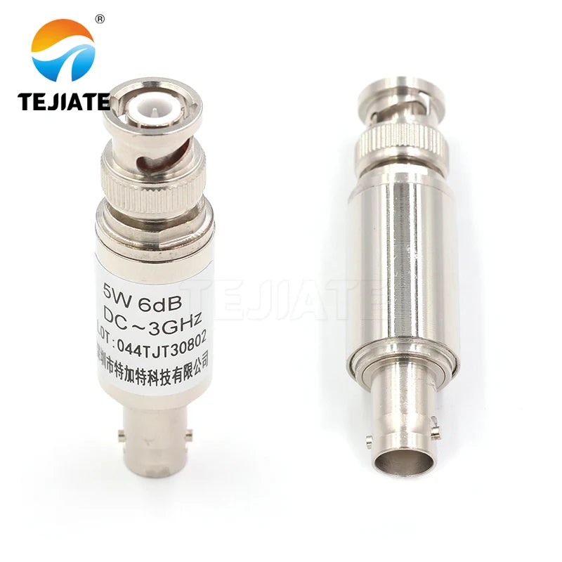 1PCS BNC-JK 5W RF Attenuator 1/3/6/10/15/20/25/30/40DB RF Coaxial Power BNC Male Plug to BNC Female Jack
