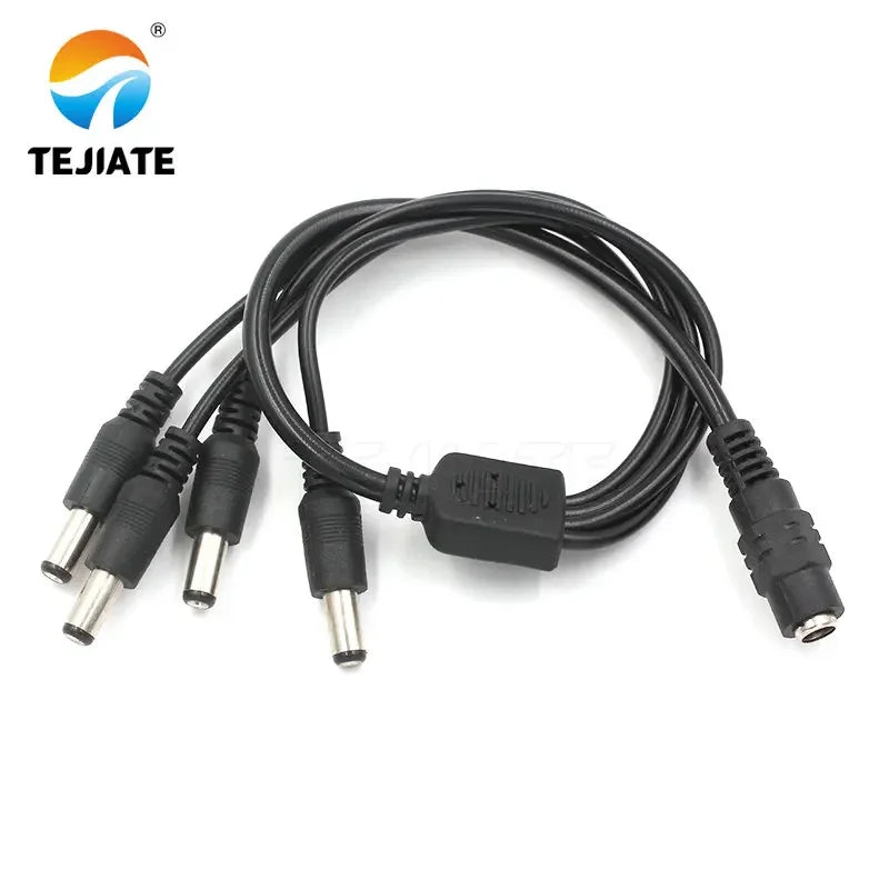 2PCS 12V Female Head Line Male Head DC5.5*2.1 Connection Line Plug Connector Monitoring Power Cord 24V One Minute Drag Two Three