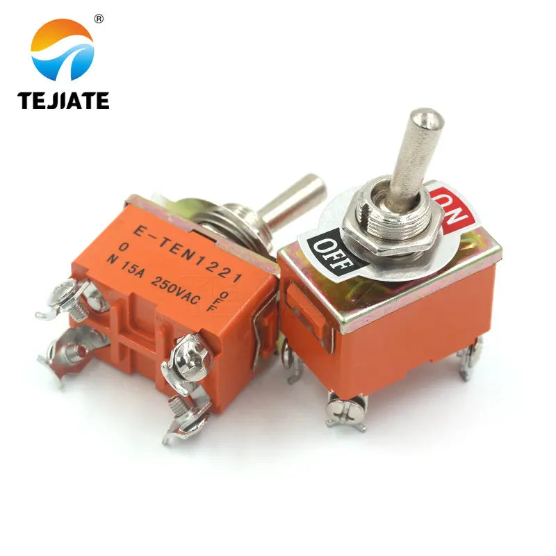 E-TEN1221 4-Pin SPST 2 Terminal G108 ON-OFF 15A 250V Toggle Switch Good Quality